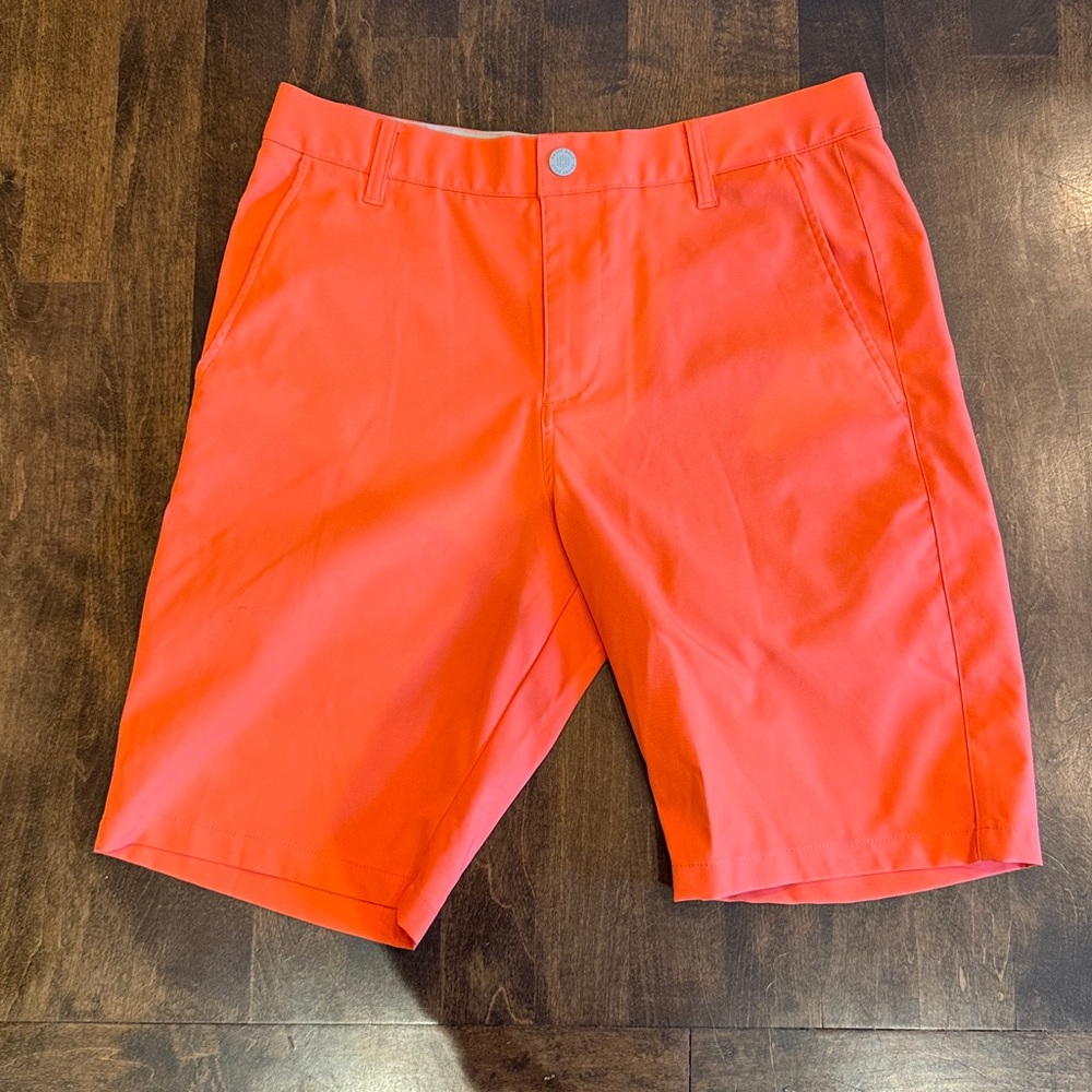 Neon Orange Puma Golf Shorts